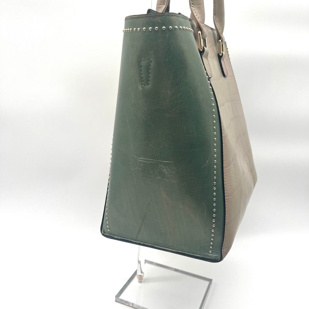 AMERI LEATHER Croc Print, Studded MorrisonTote Bag - image 9